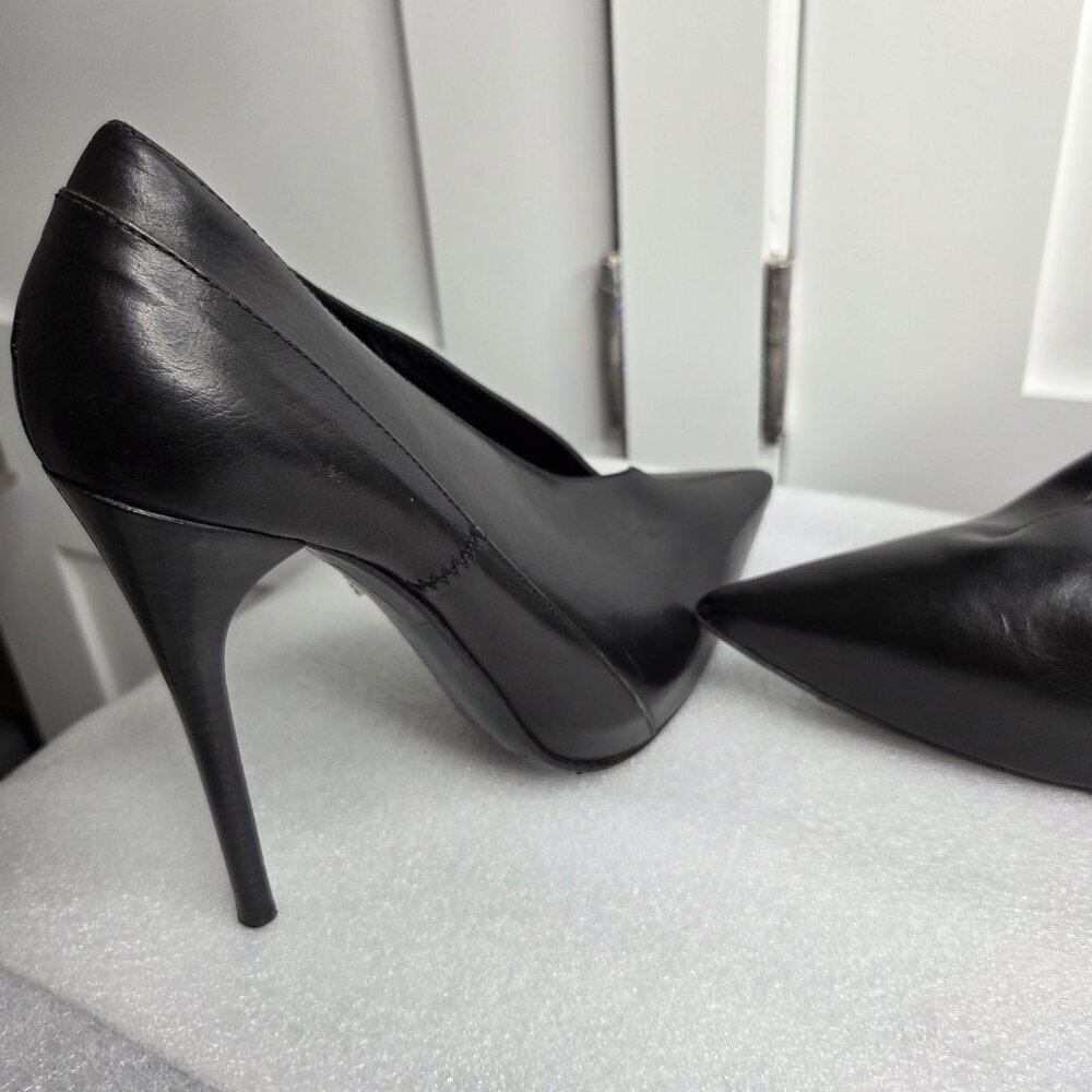 Women's Burberry Prorsum Black Leather Stiletto Pumps - Size 41 - Picture 6 of 12